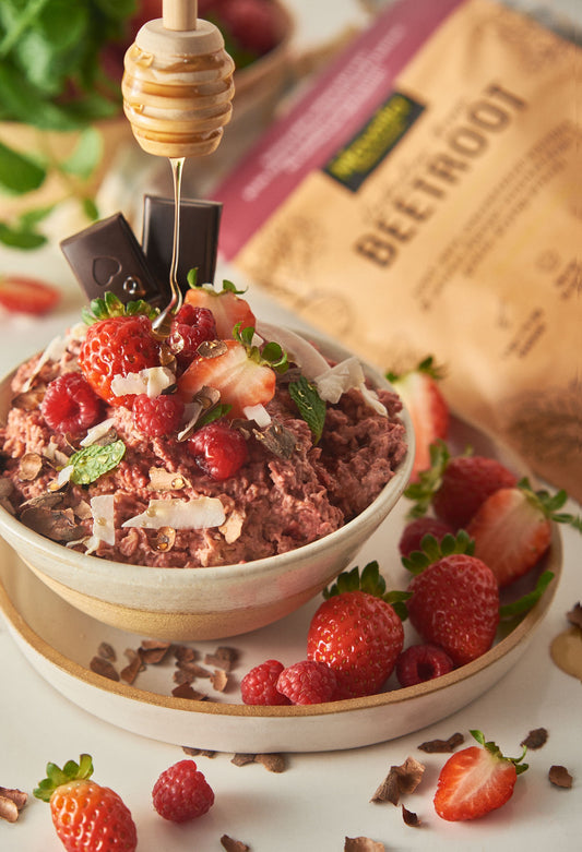 Beetroot-Cacao Oats
