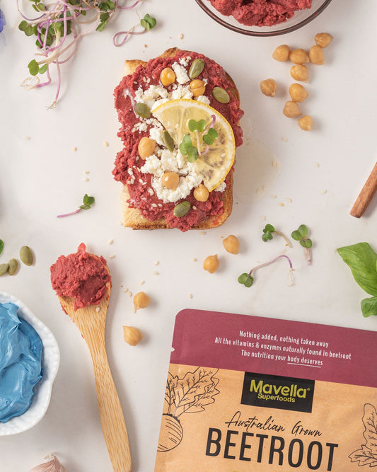 Beetroot Hummus Toast