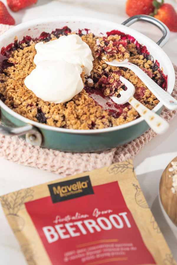 Beetroot & Berries Crumble
