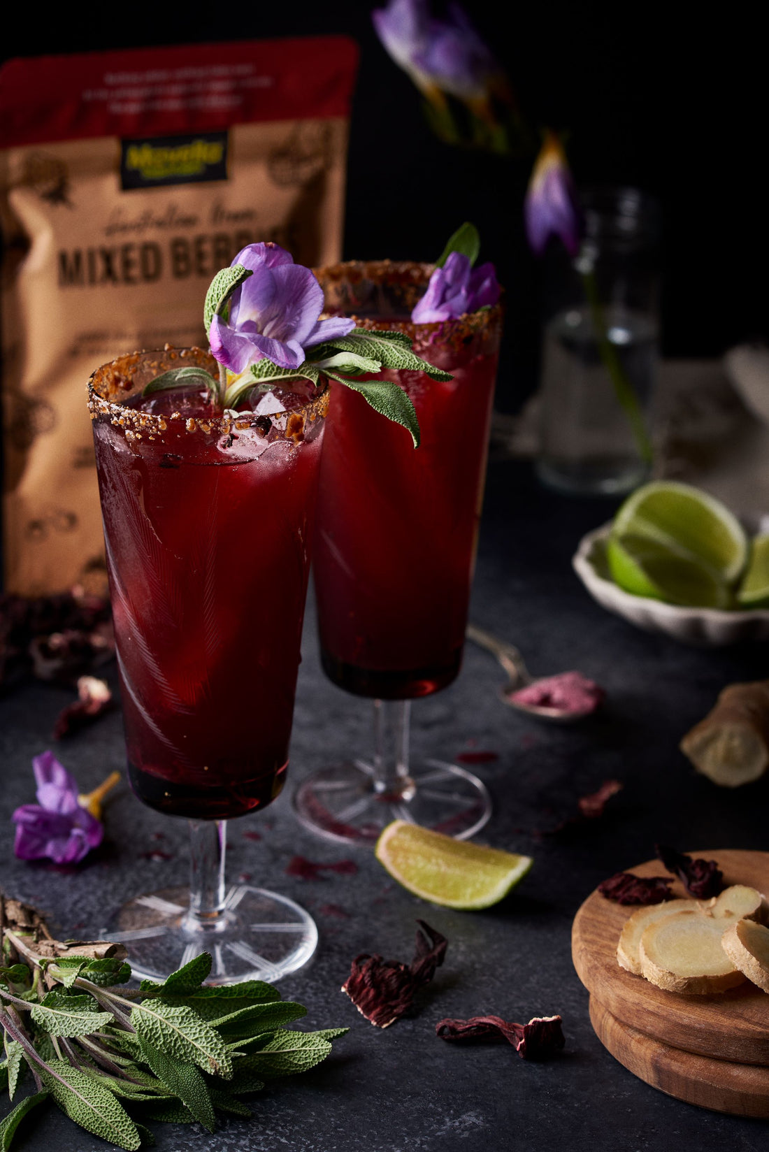 Bloody Berries-Hibiscus Mocktail