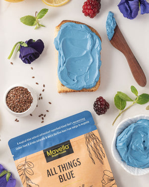 Blue Cream Cheese Toast