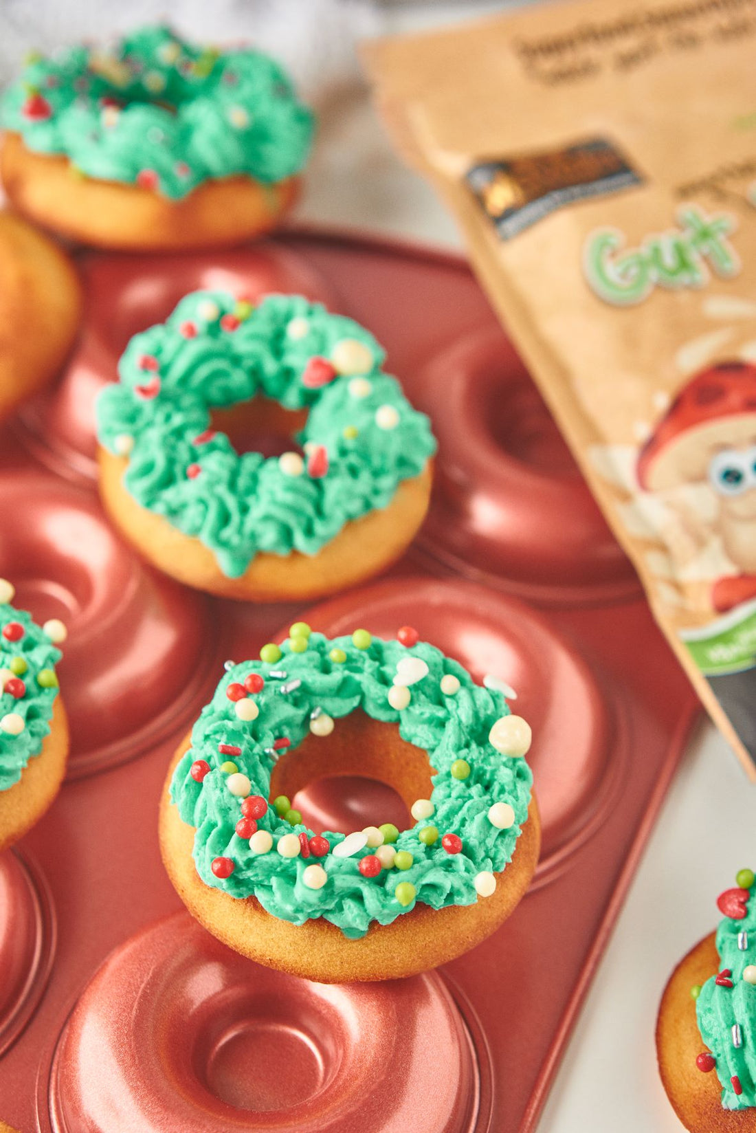 Christmas Wreath Donuts