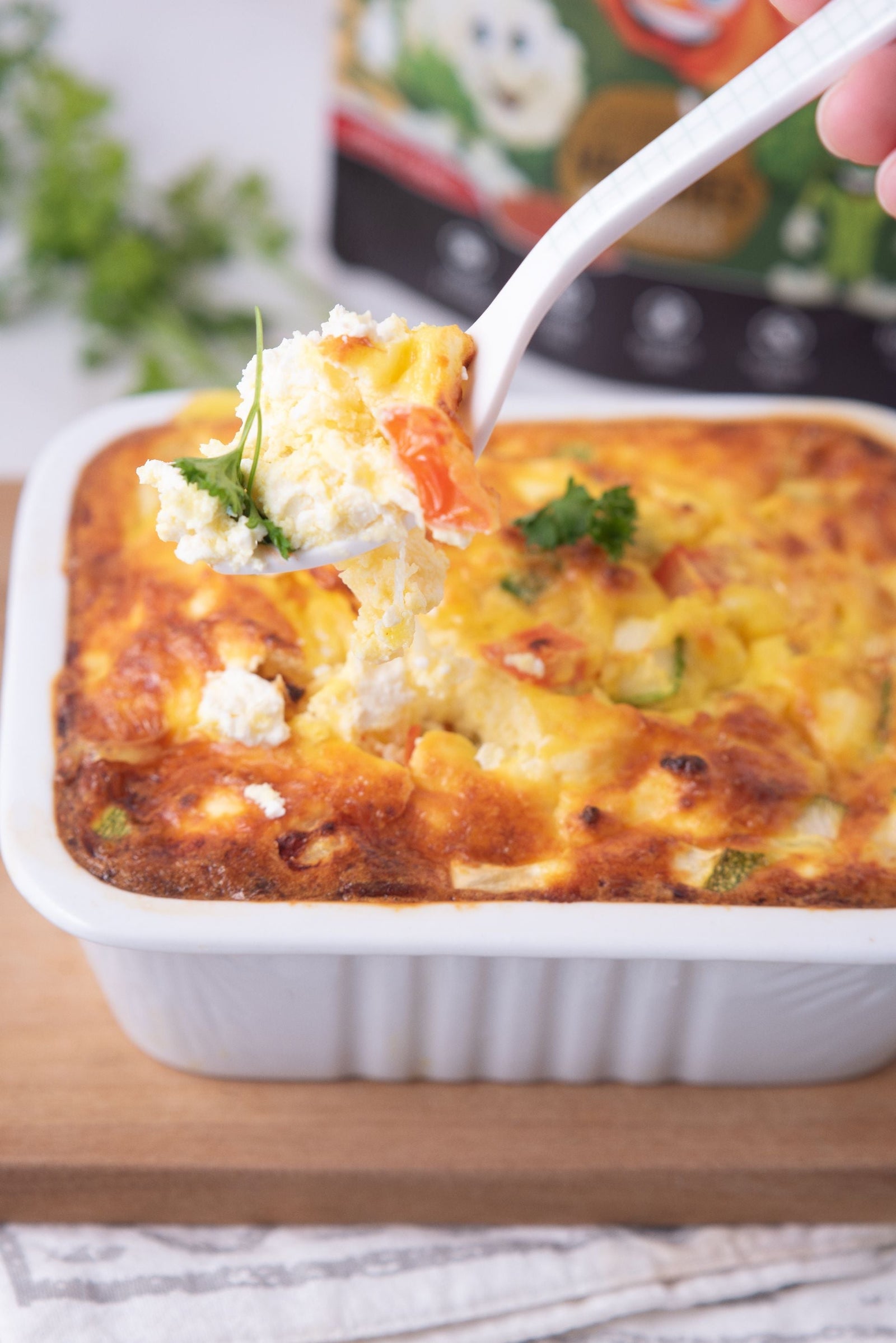 Cottage Cheese, Eggs and Veggies Bake