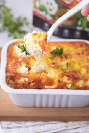Cottage Cheese, Eggs and Veggies Bake