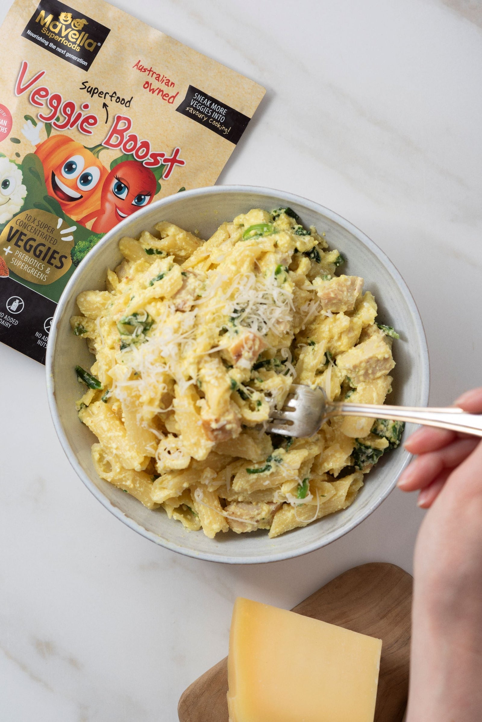 Cottage Cheese Spinach Chicken Pasta
