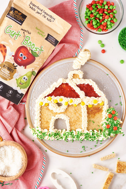 Gingerbread House Oat  Pancakes