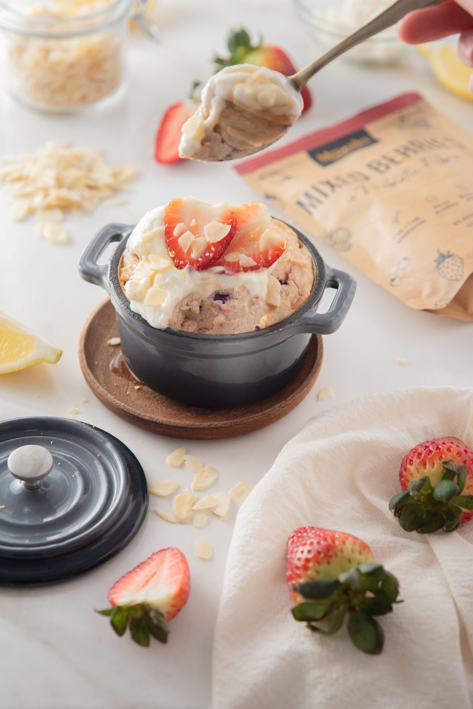 High Protein Berries Cheesecake
