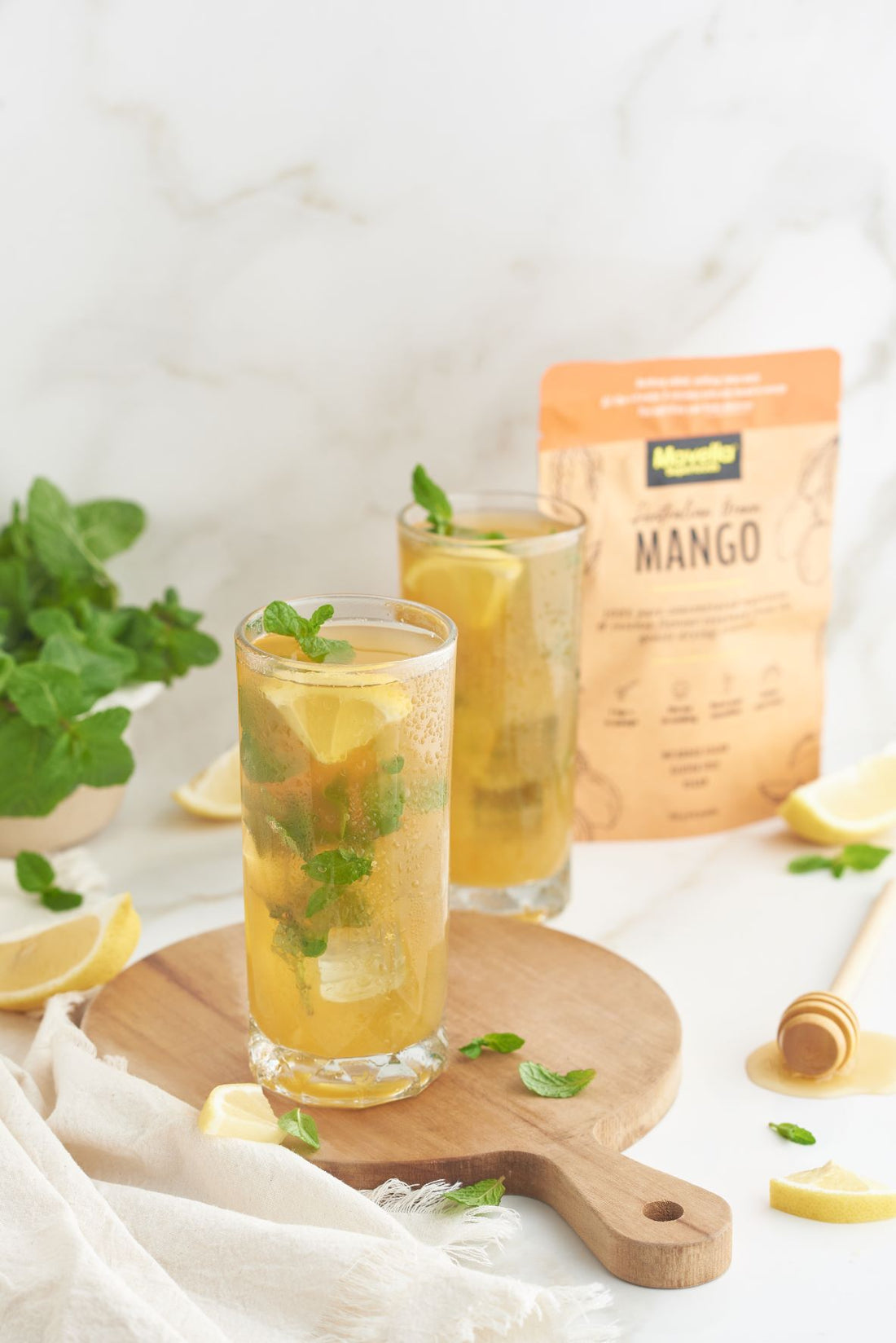 Iced Green Tea + Mango