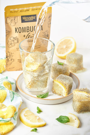 Lemon-Chia Ice Cubes