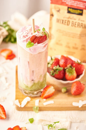 Mixed Berries Matcha Latte