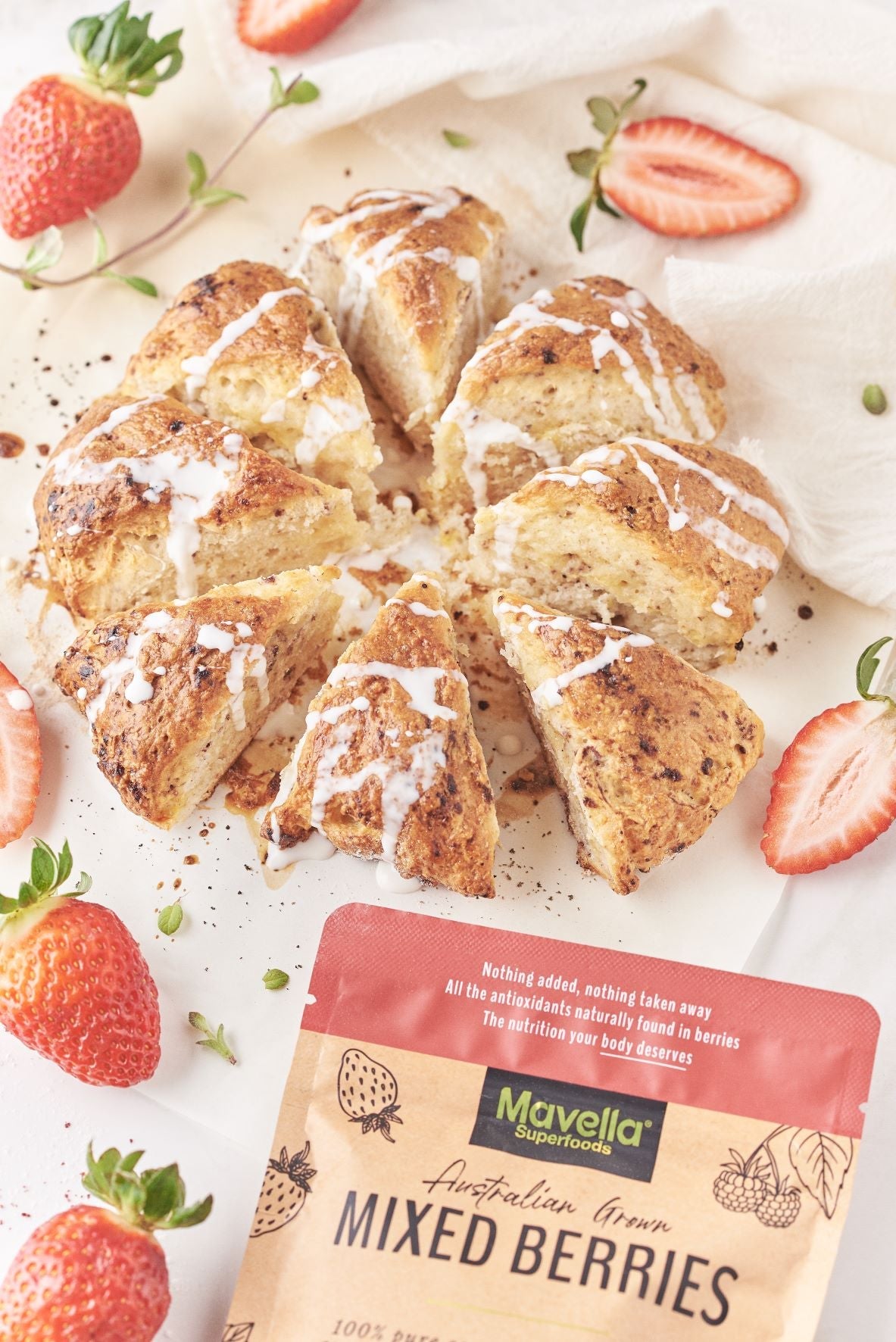 Mixed Berries Sugar-Free Scones