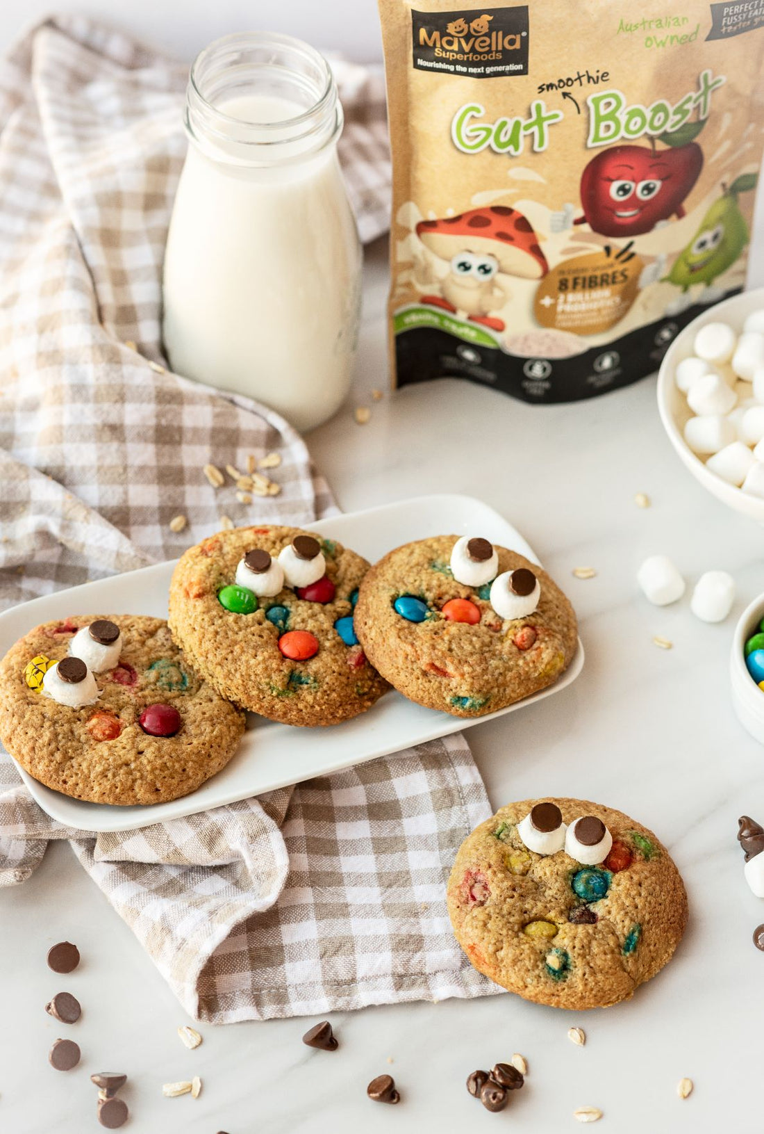 Oatmeal Monster Cookies / m&m cookies