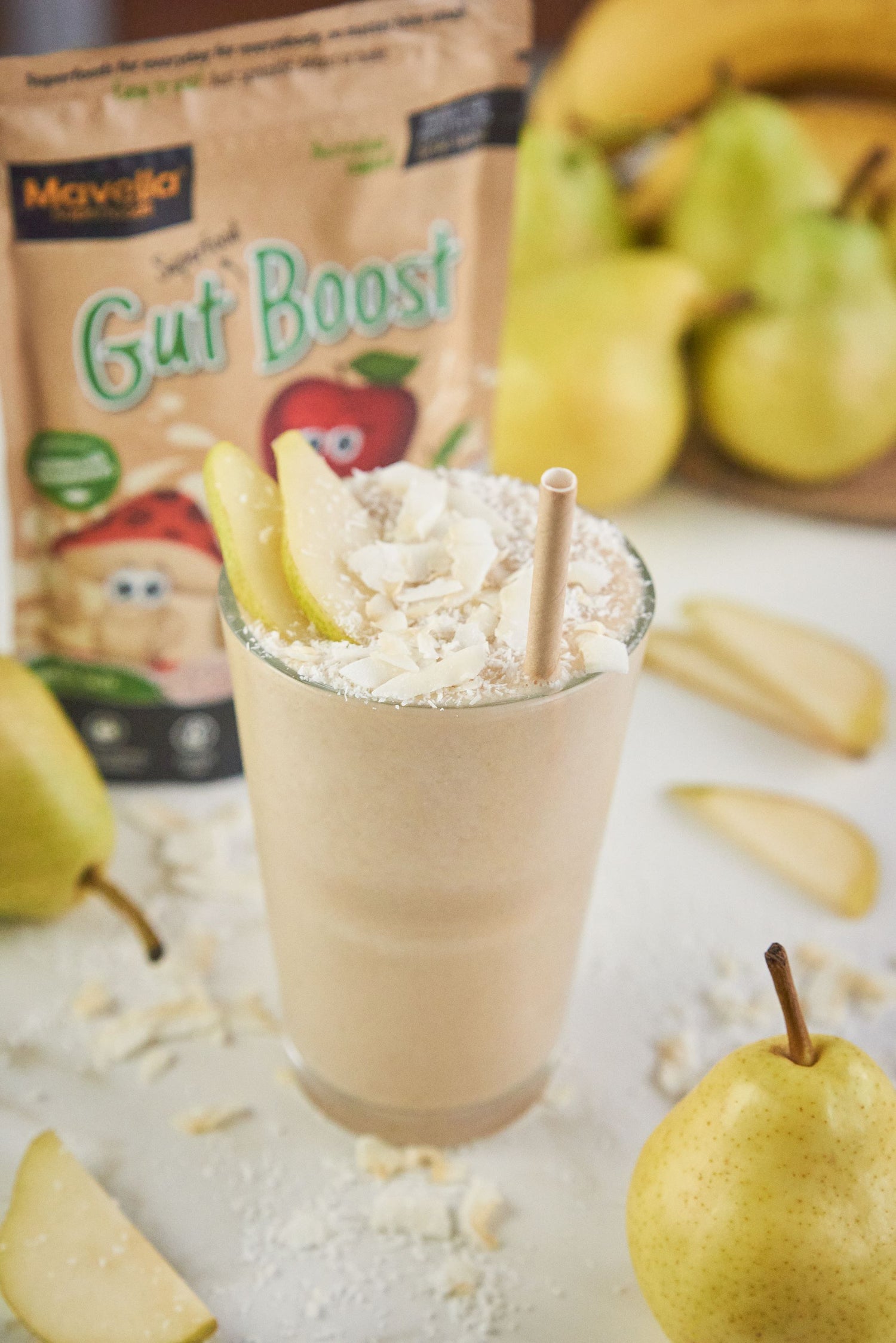 Pear Banana Smoothie Mavella Superfoods