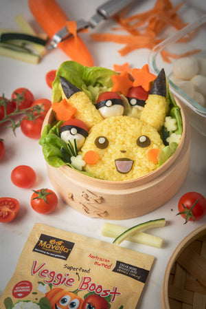 Pikachu Rice and Veggies