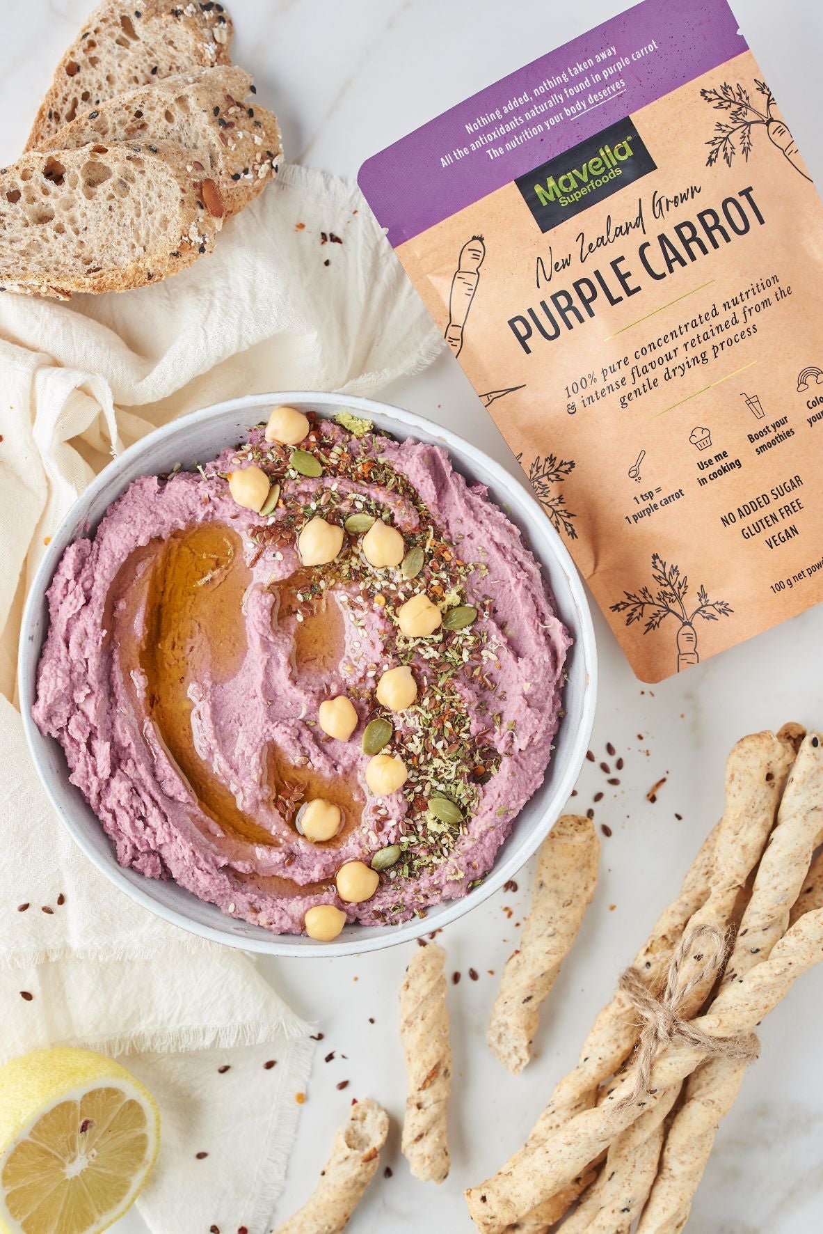 Purple Carrot Hummus