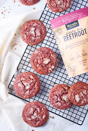 Red Velvet Crinkle Cookies