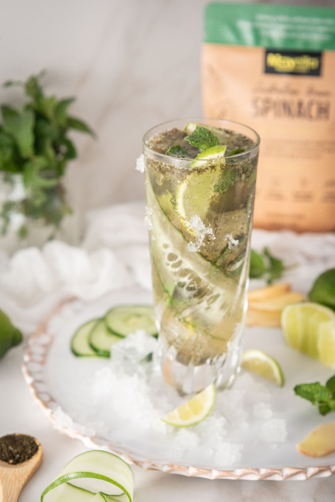 Spinach Mojito Mocktail
