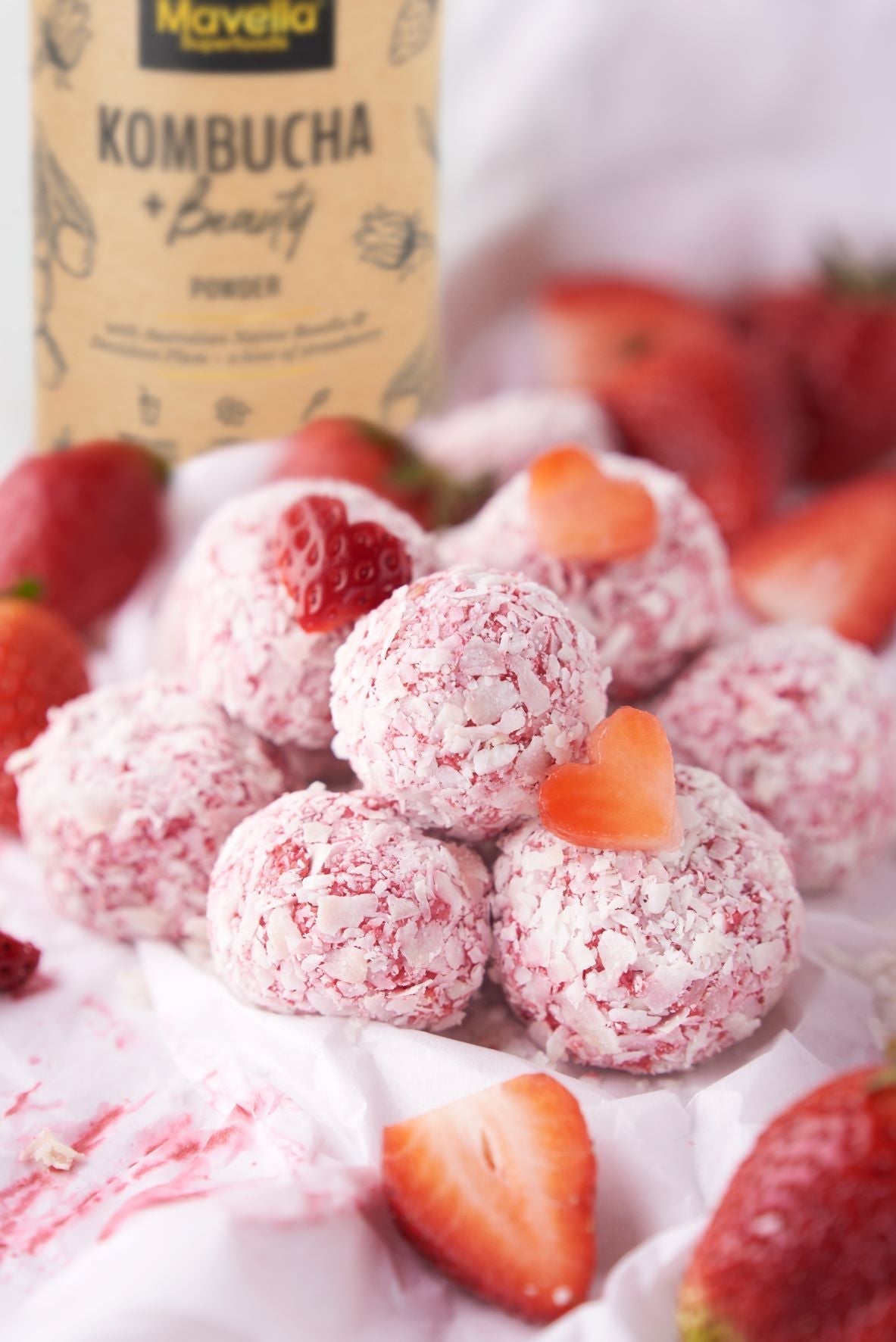 Strawberry Coconut Bliss Balls