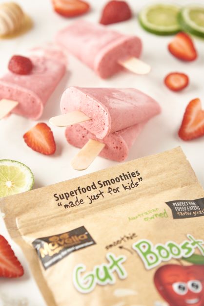 Strawberry Frozen Yogurt Popsicles