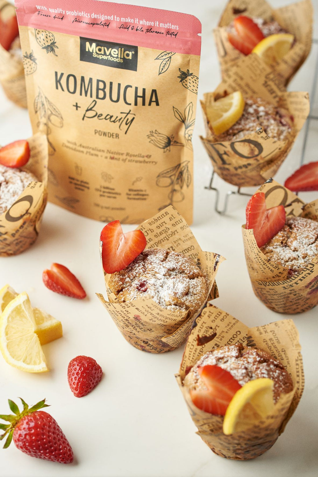 Strawberry Lemonade Muffins