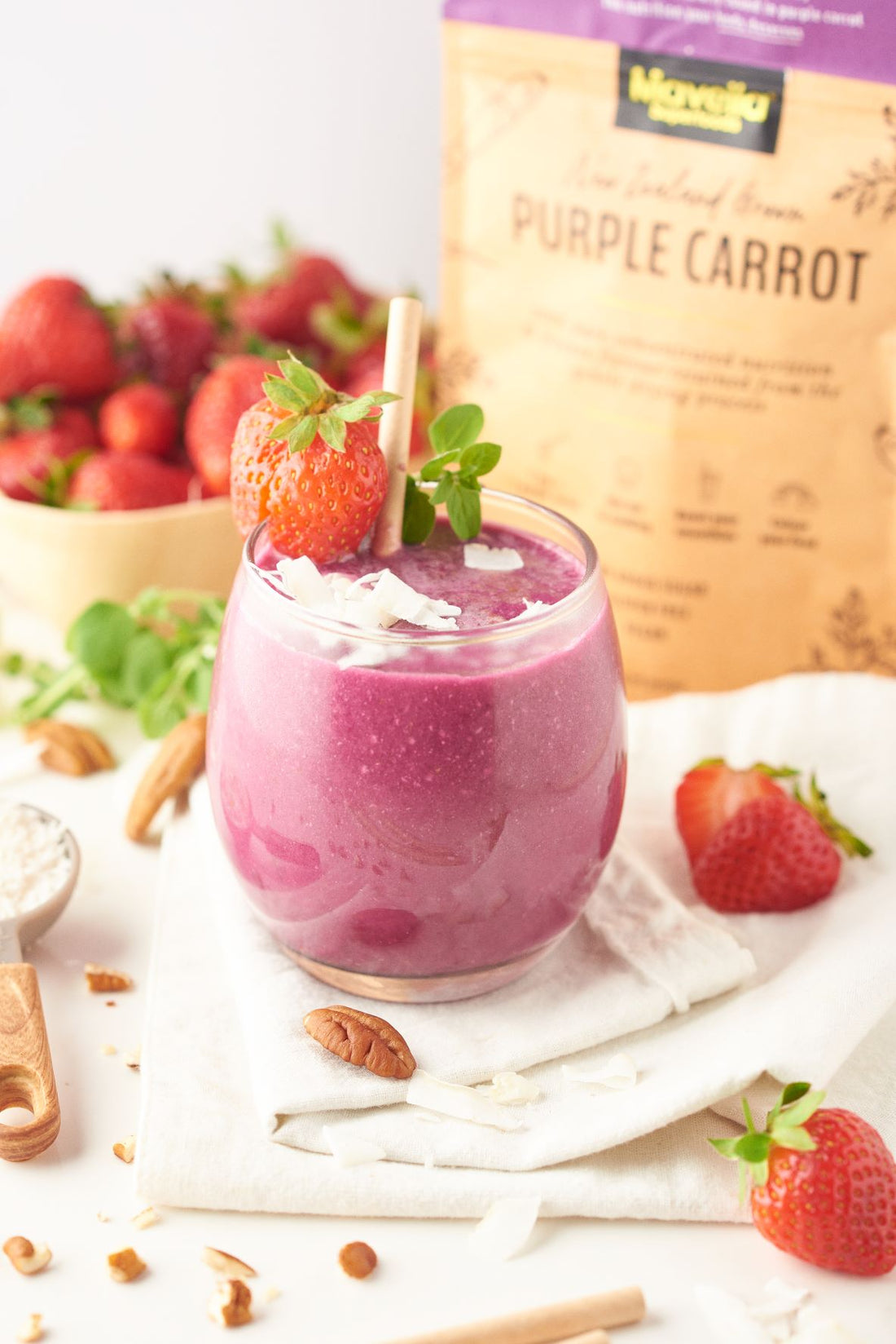 Strawberry Purple Carrot Smoothie
