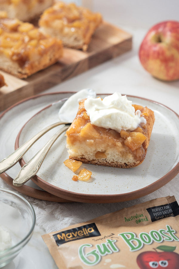 Upside Down Apple Squares
