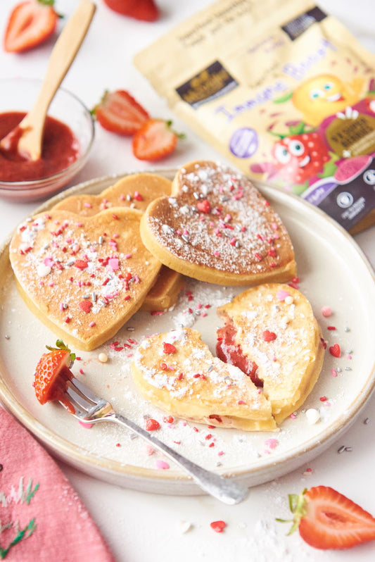 Valentine’s Jam Filled Pancakes