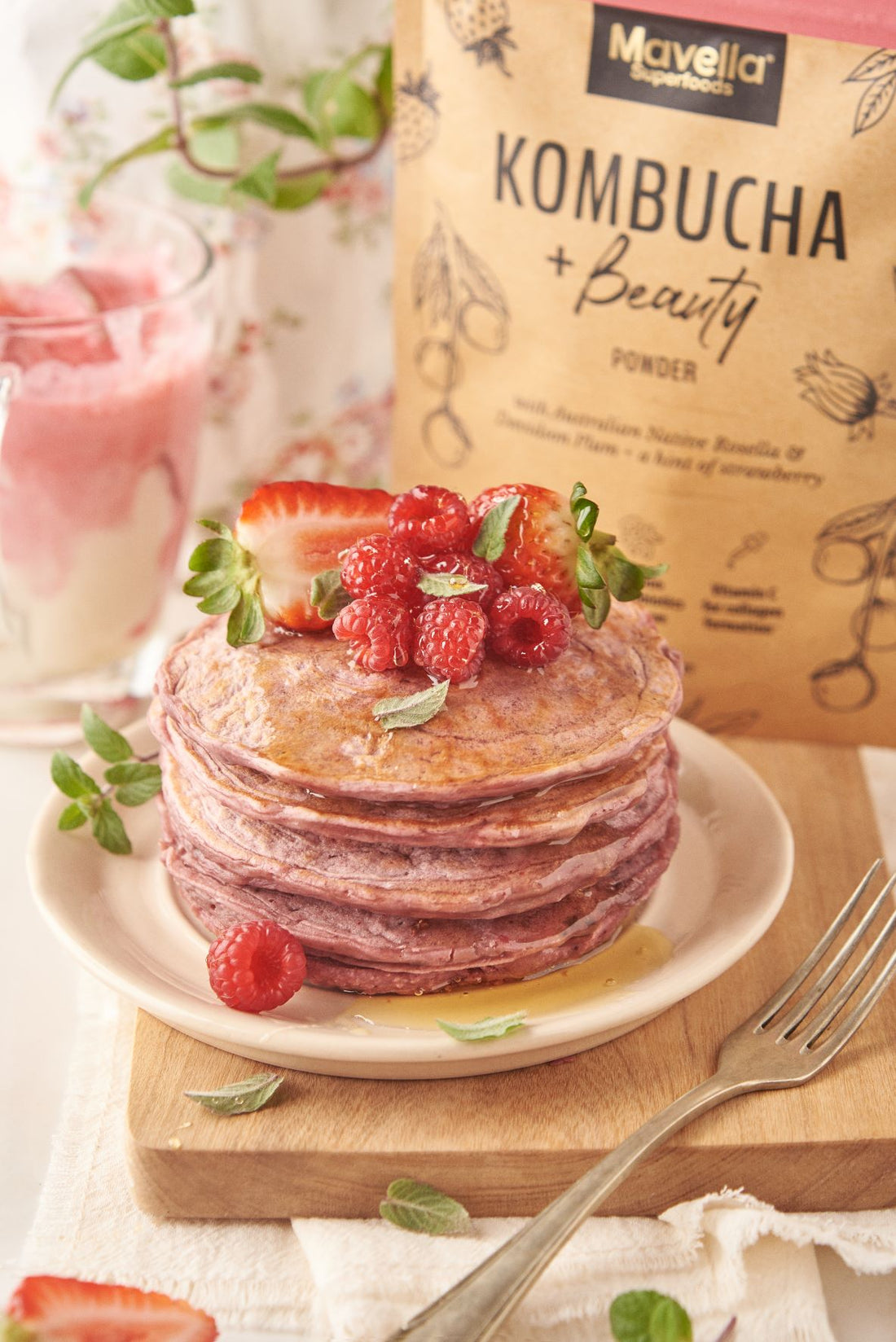 Vegan Pink Pancakes
