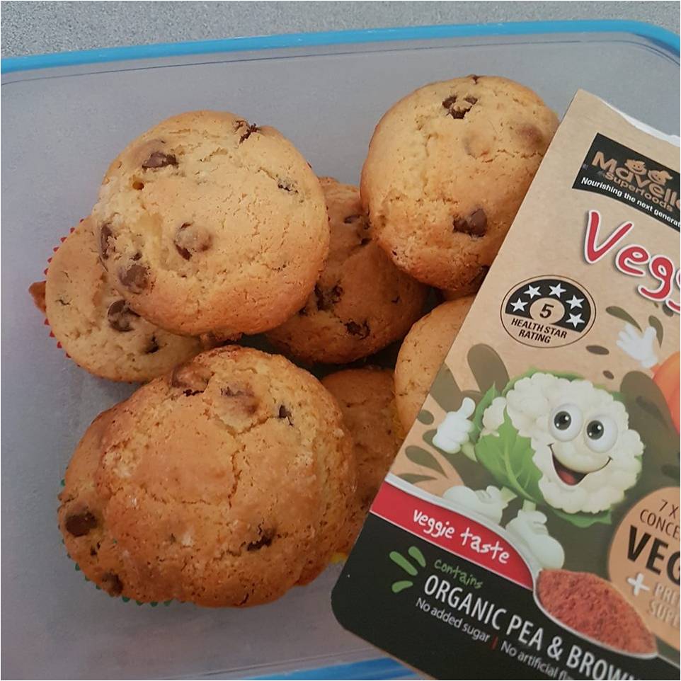 Chocolate Chip Muffins with Veggie Boost