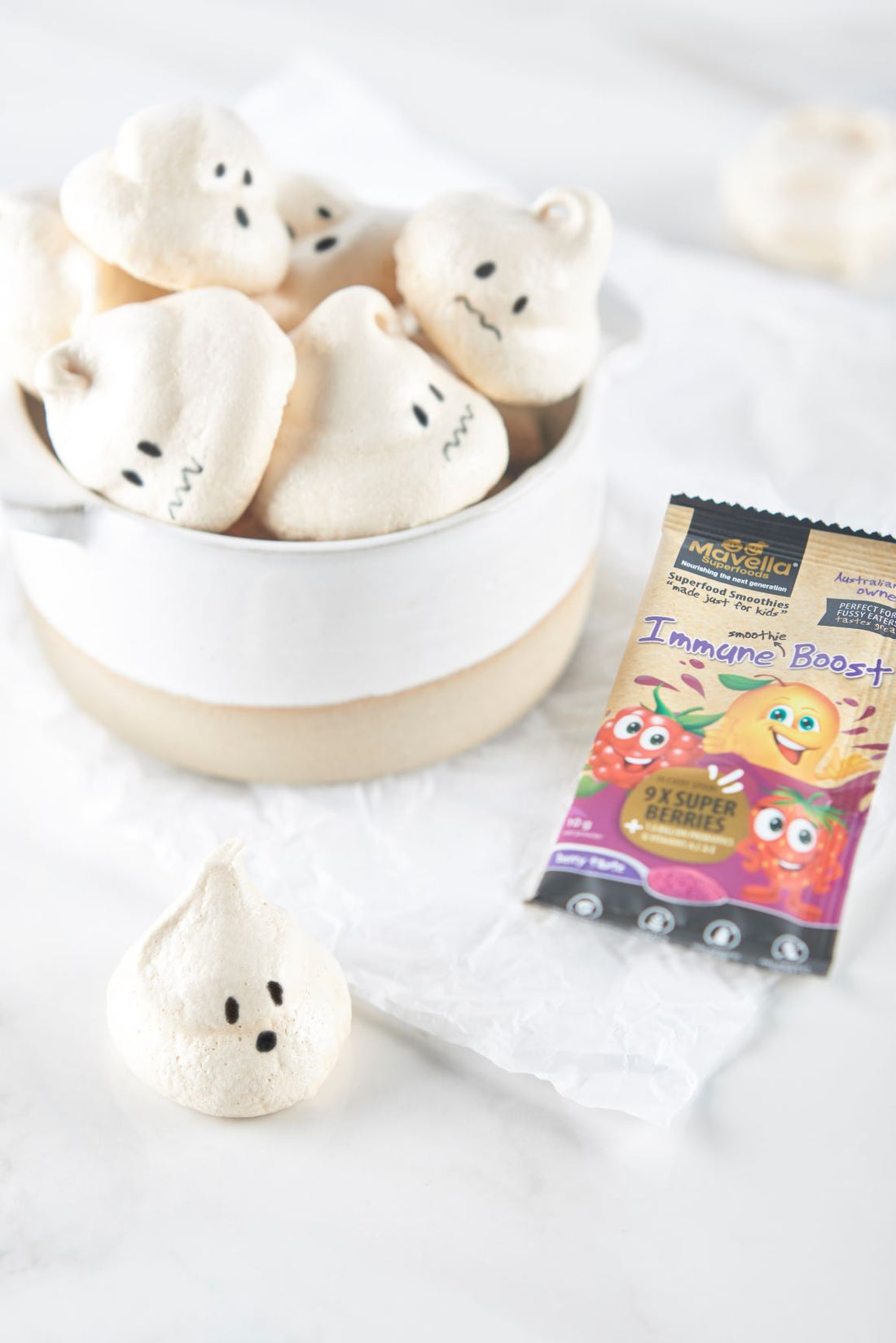 Ghost Meringues