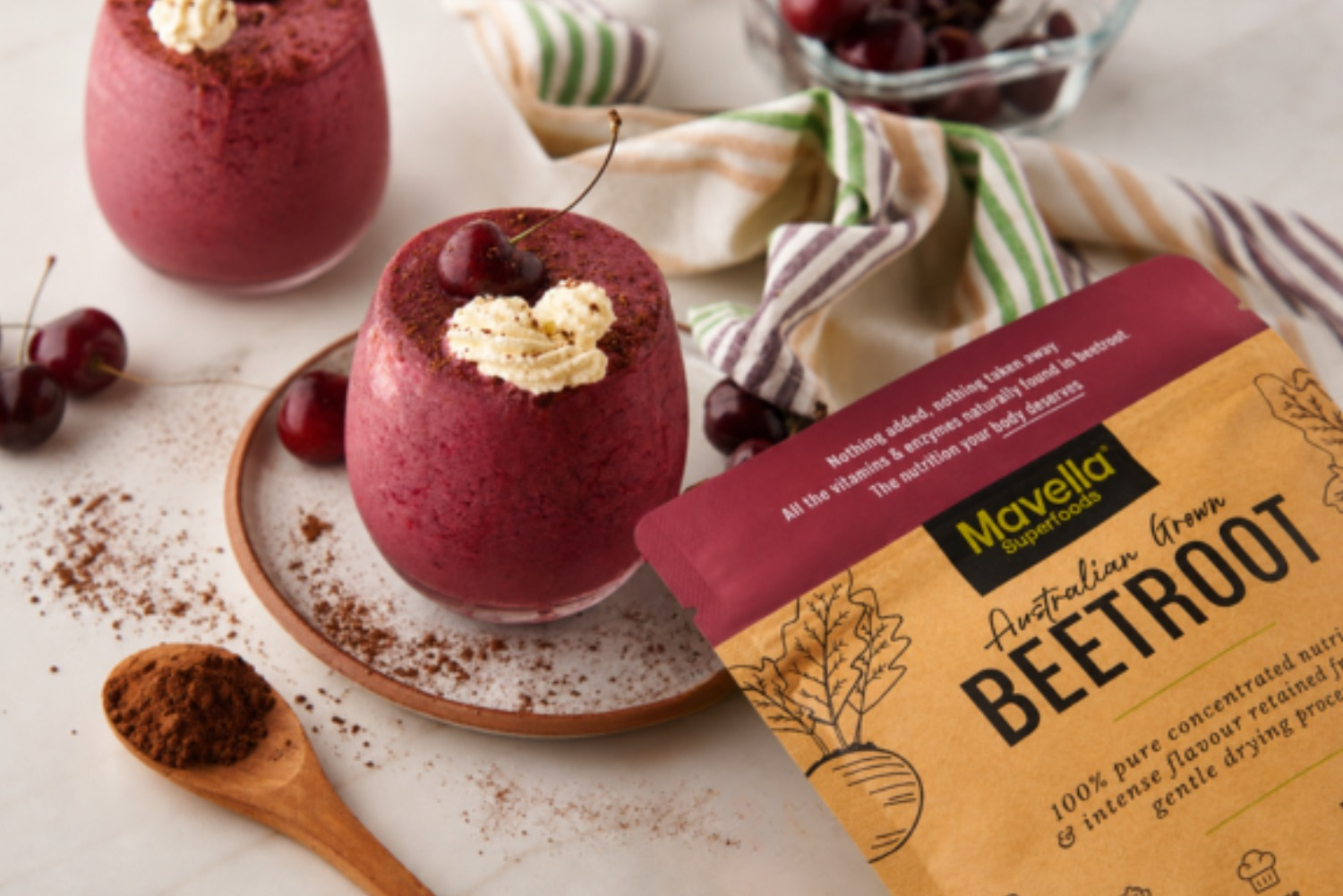 Mavella Australian Grown Beetroot Powder in Smoothie