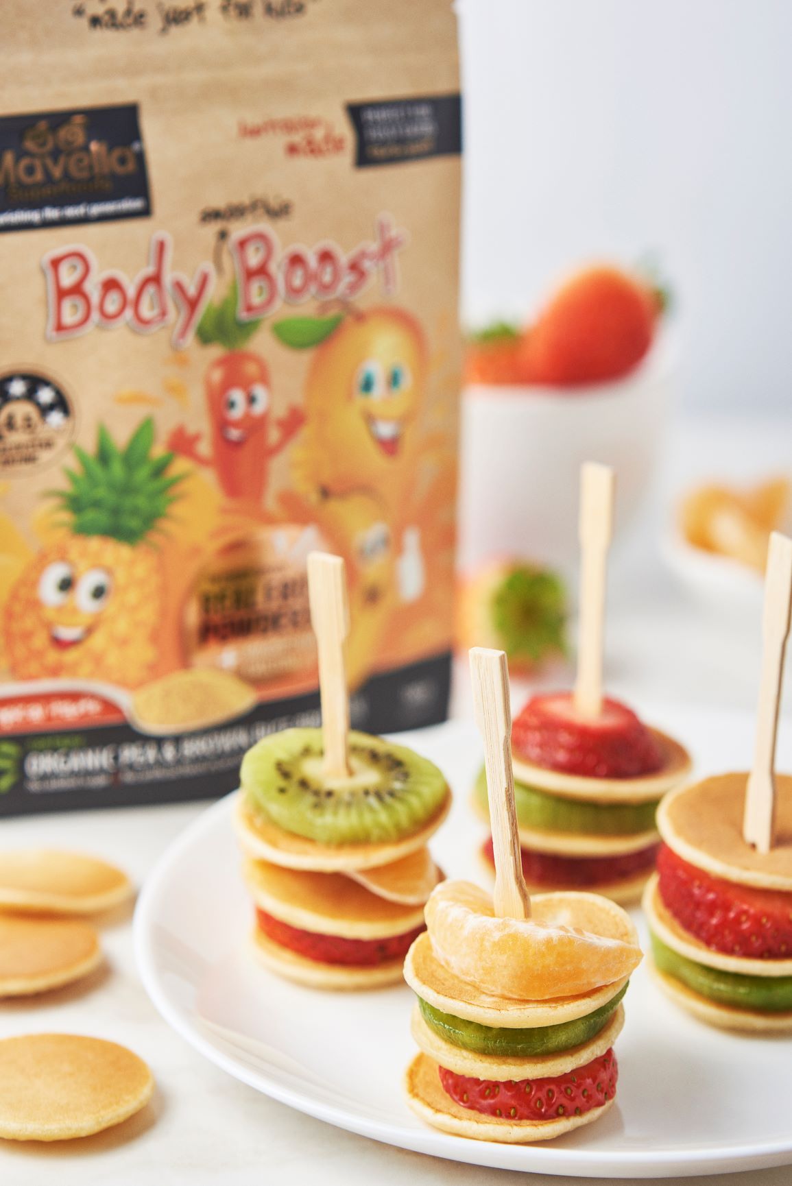 Mini Pancake and Fruit Stack