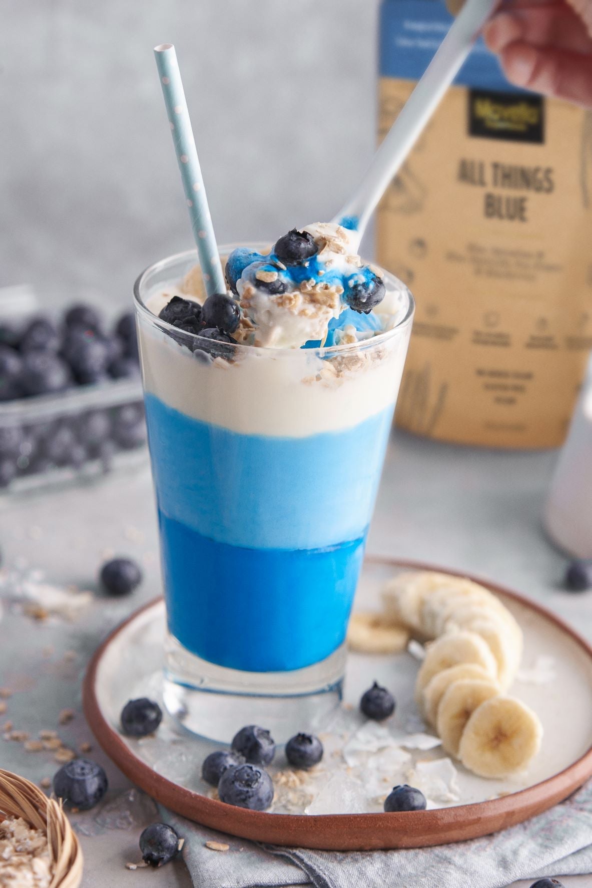 Blueberry-Banana Ombré Smoothie