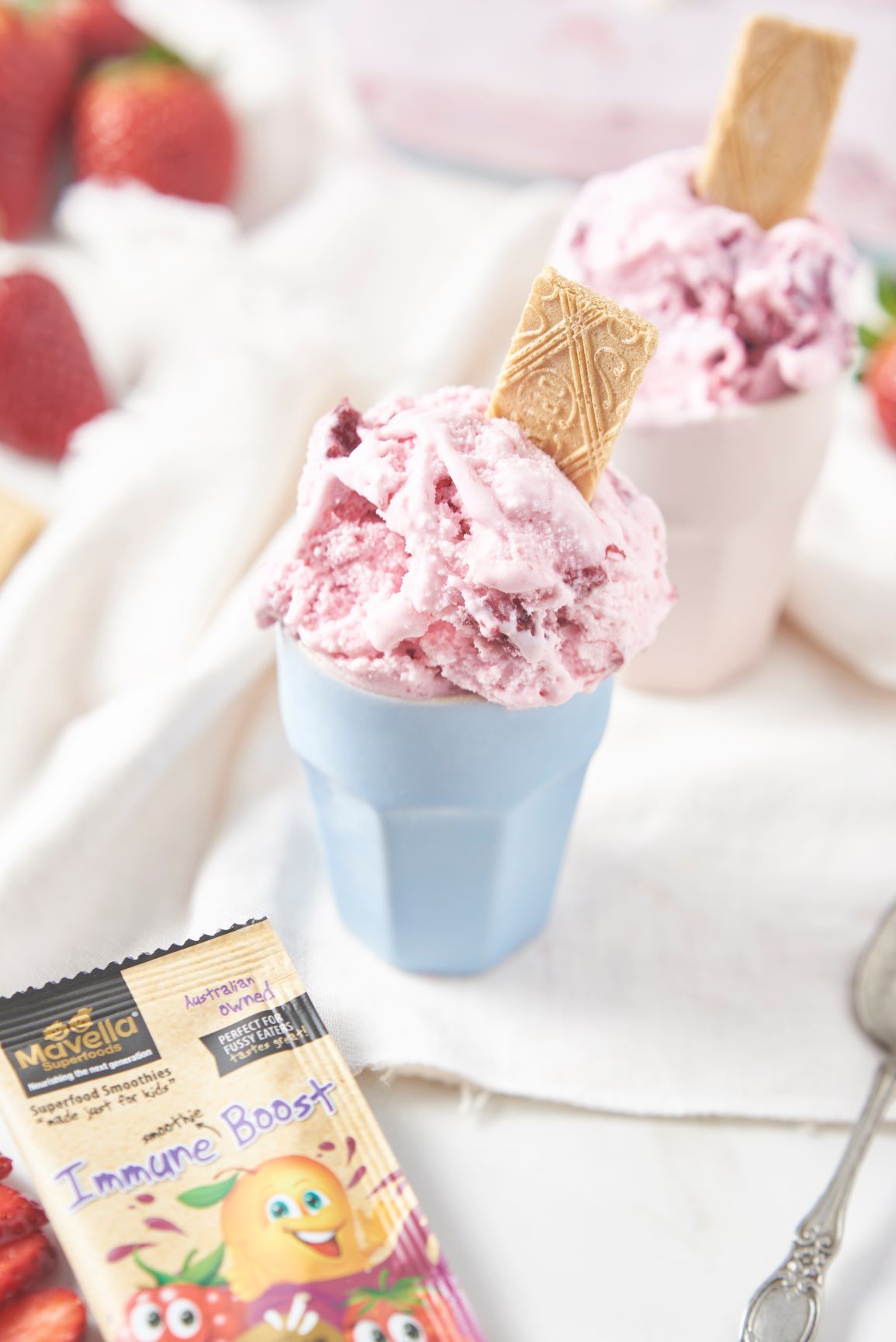 Homemade Strawberry ice cream
