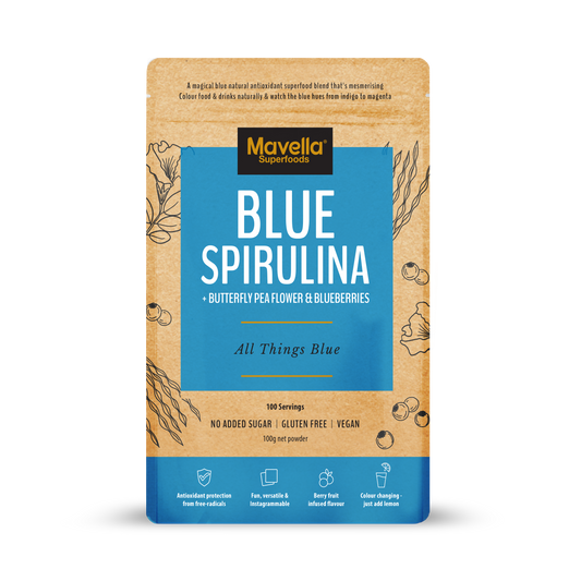 All Things Blue - Blue Spirulina, Blue Butterfly Pea Flower and Blueberries - Mavella Superfoods