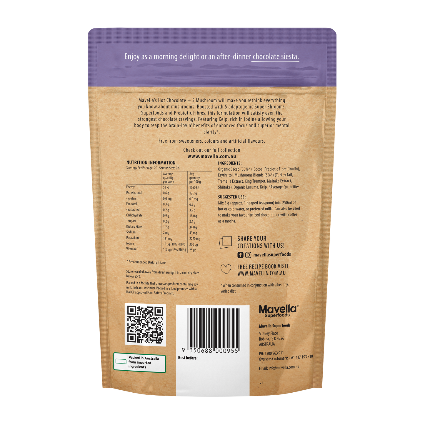 Mushroom Cacao Blend 100g (Mushroom Hot Chocolate)
