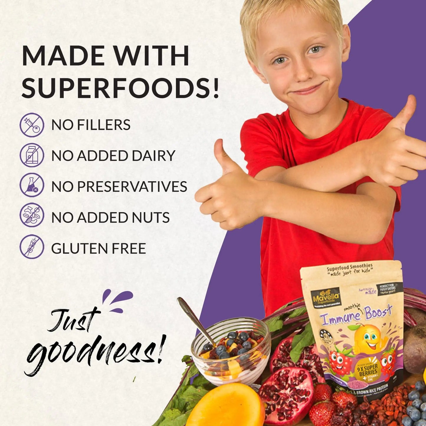Sample Pack - Kids Superfoods Smoothies - 12 Sachets - Mavella Superfoods