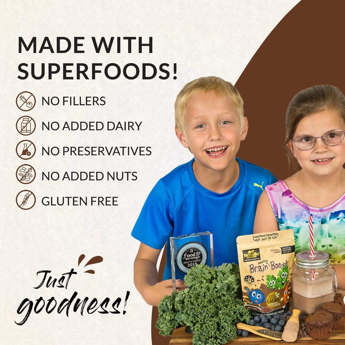 Brain Boost for Toddlers and Children with Probiotic Powders - Mavella Superfoods