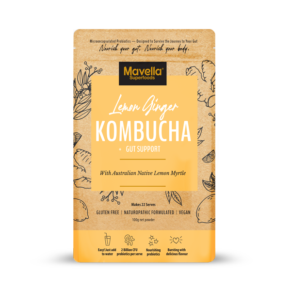 Kombucha Lemon Ginger + Gut Support Powder - Makes 22 Drinks