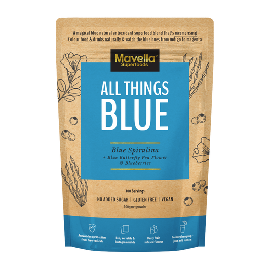 All Things Blue - Blue Spirulina, Blue Butterfly Pea Flower and Blueberries