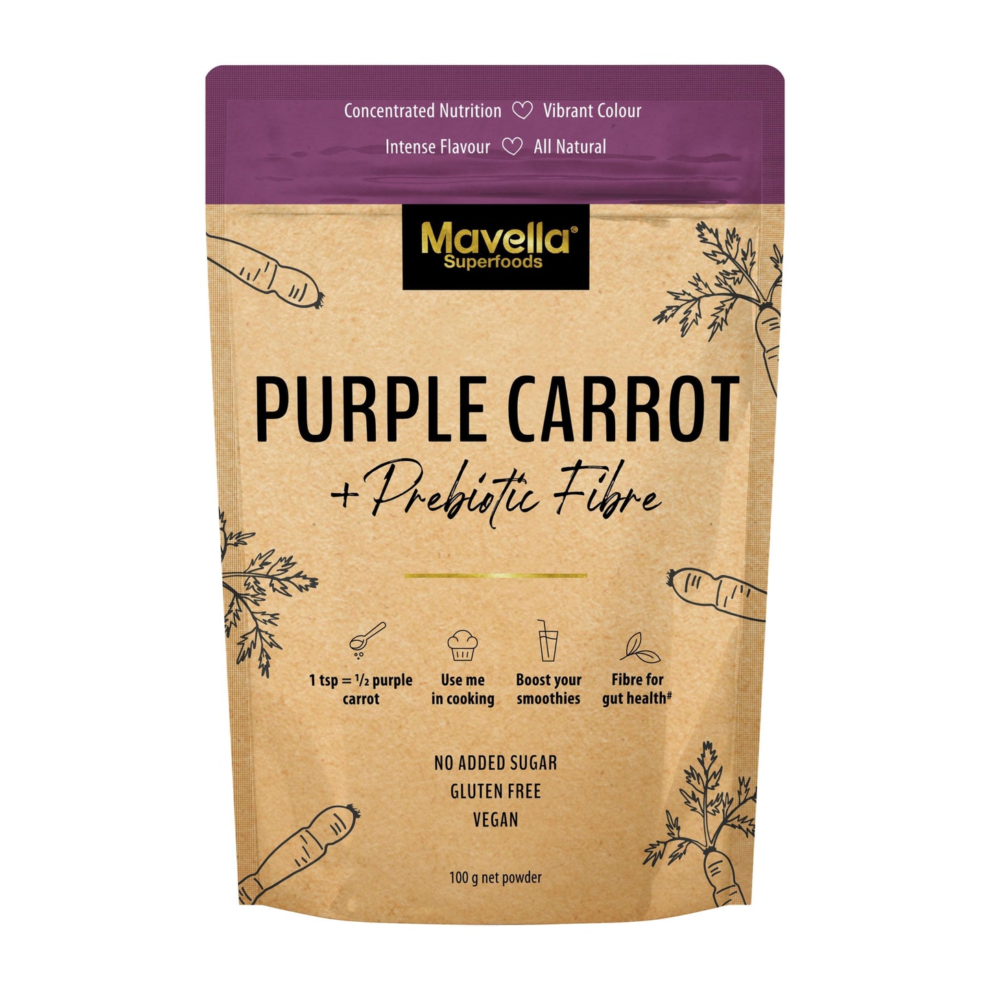 Purple Carrot Plus Prebiotic Fibre 100g