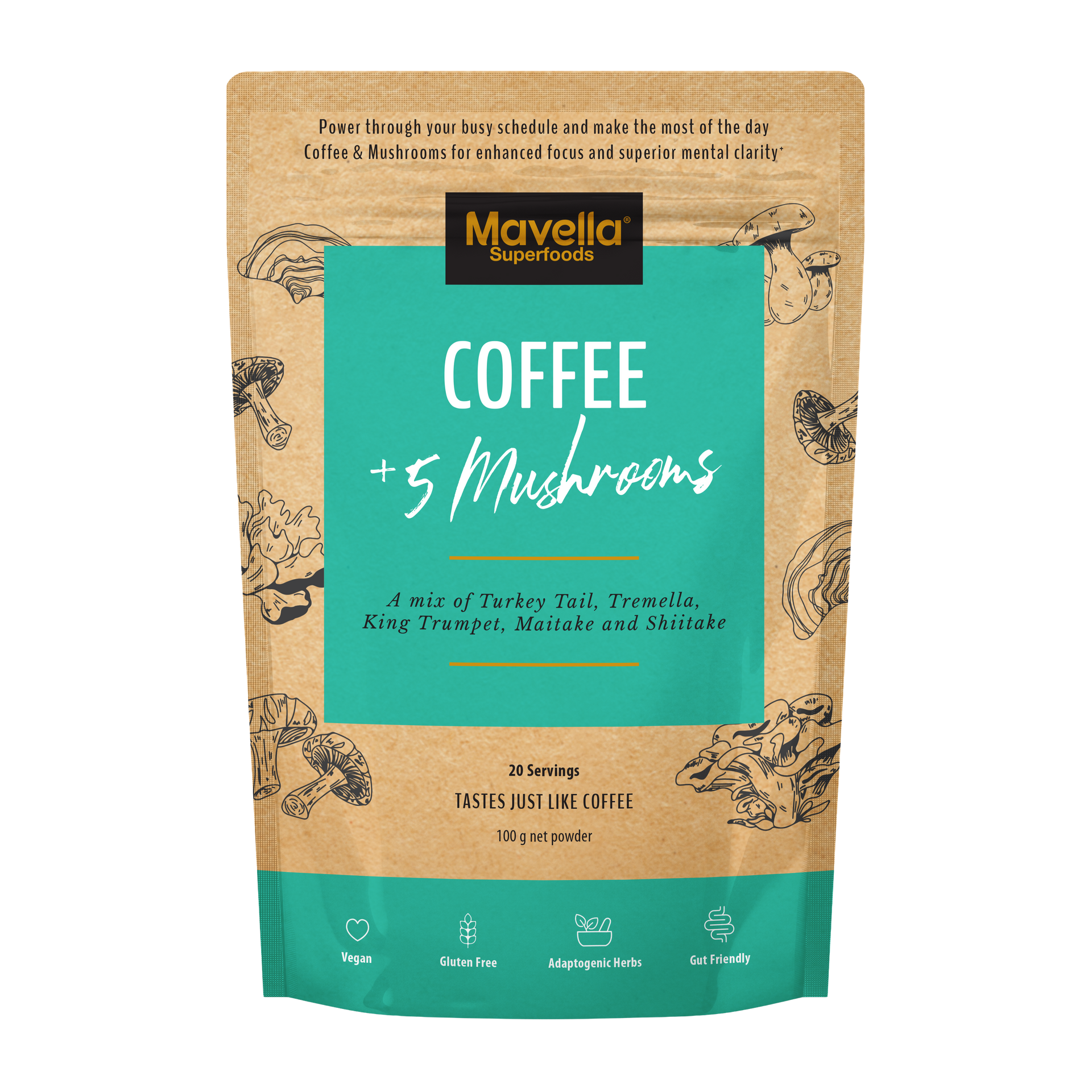 Mushroom Instant Coffee 100g – Mavella Superfoods