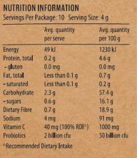 Nutrition information