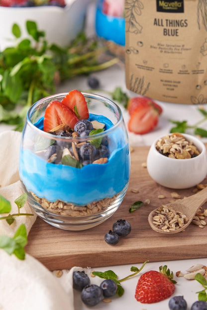 All Things Blue - Blue Spirulina, Blue Butterfly Pea Flower and Blueberries